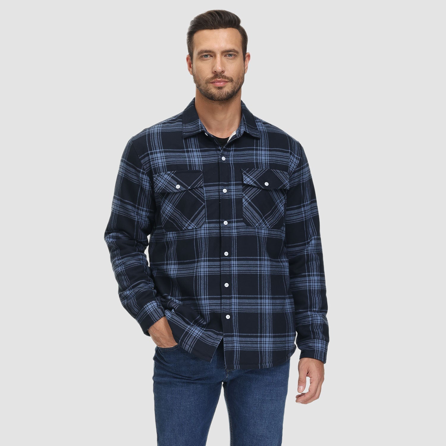 Léonard | Veste À Carreaux Chaleureuse