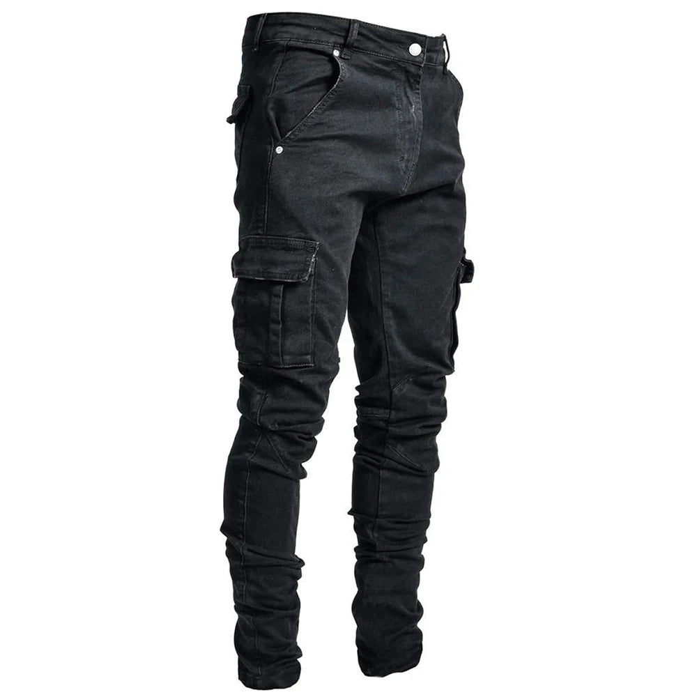 Vallier | Jeans Élastiques avec Plusieurs Poches