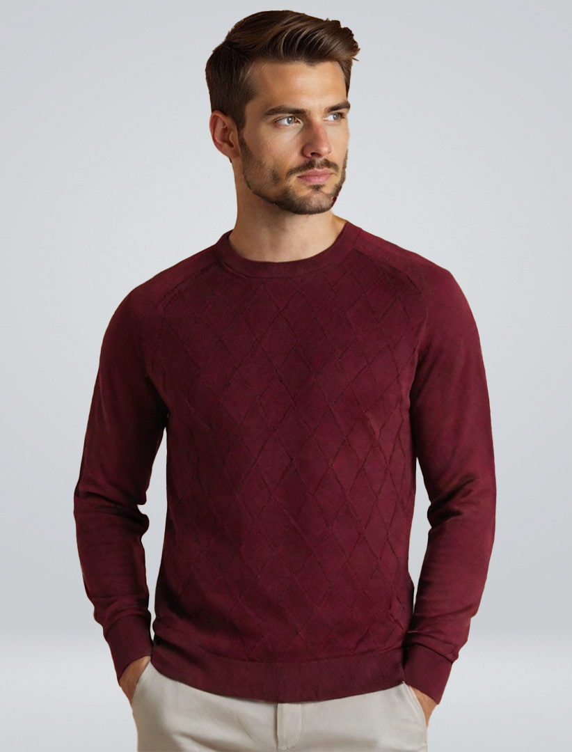 Beau | Pull Avec Motif En Diamant