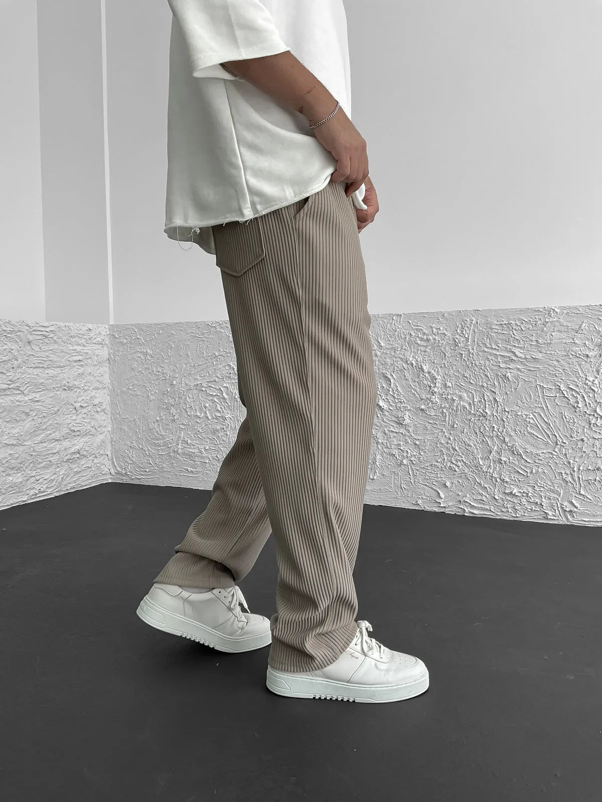 Vallier | Pantalons Relaxés à Côtes