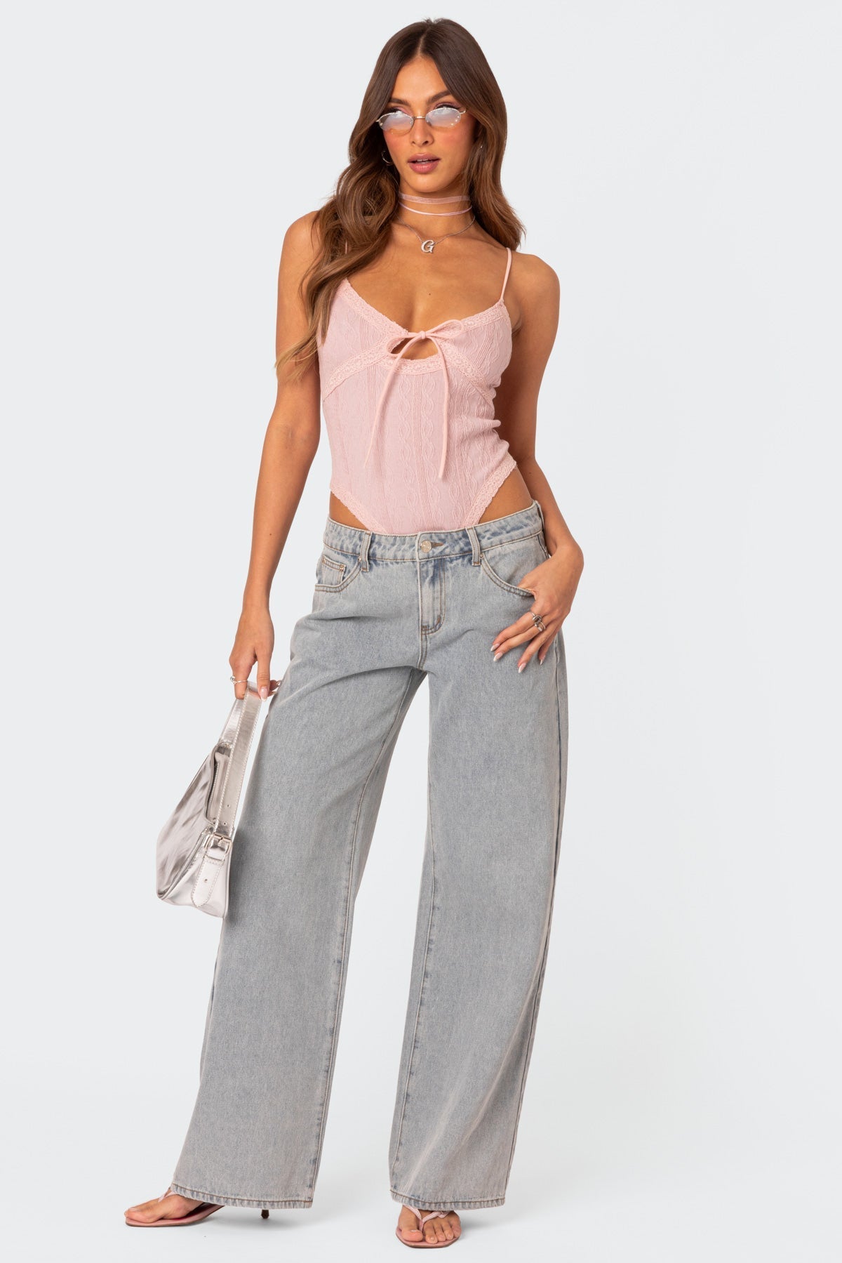 Émily | Jeans Oversized avec Nœuds