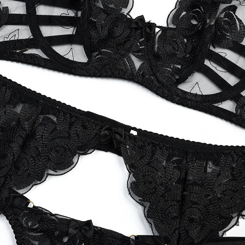 Vallier | Ensemble Lingerie Noir et Or