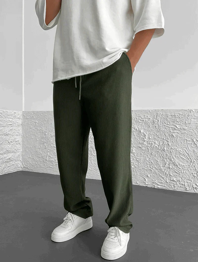 Vallier | Pantalons Relaxés à Côtes